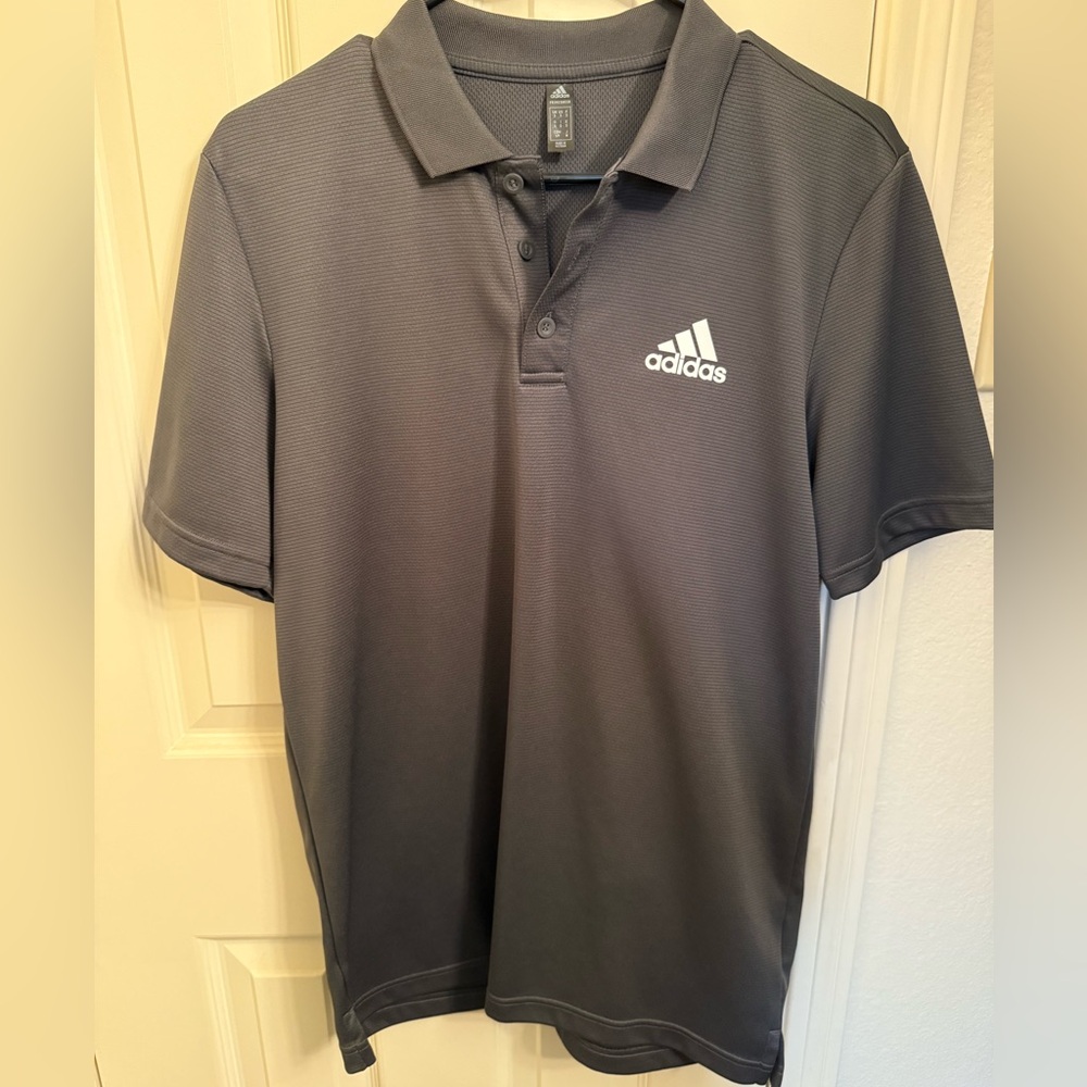 Adidas Gray Performance Polo Shirt